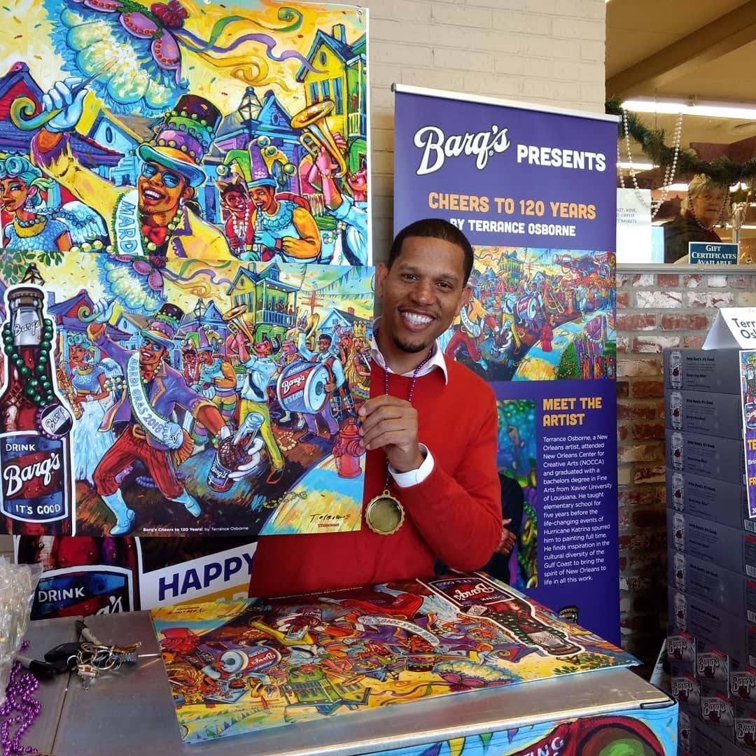 @terranceosborne is here y’all! @calandrosmkt ’til 6p with a huge #kingcake tasting & voting table,…