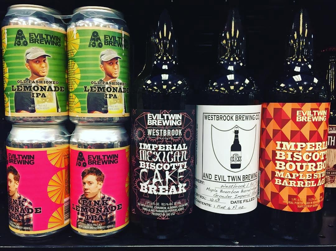 New brews available at our Perkins Rd location! @eviltwinbrewing @westbrookbrewingco @omnipollo #whalezbro #cases #mexicake #beer…