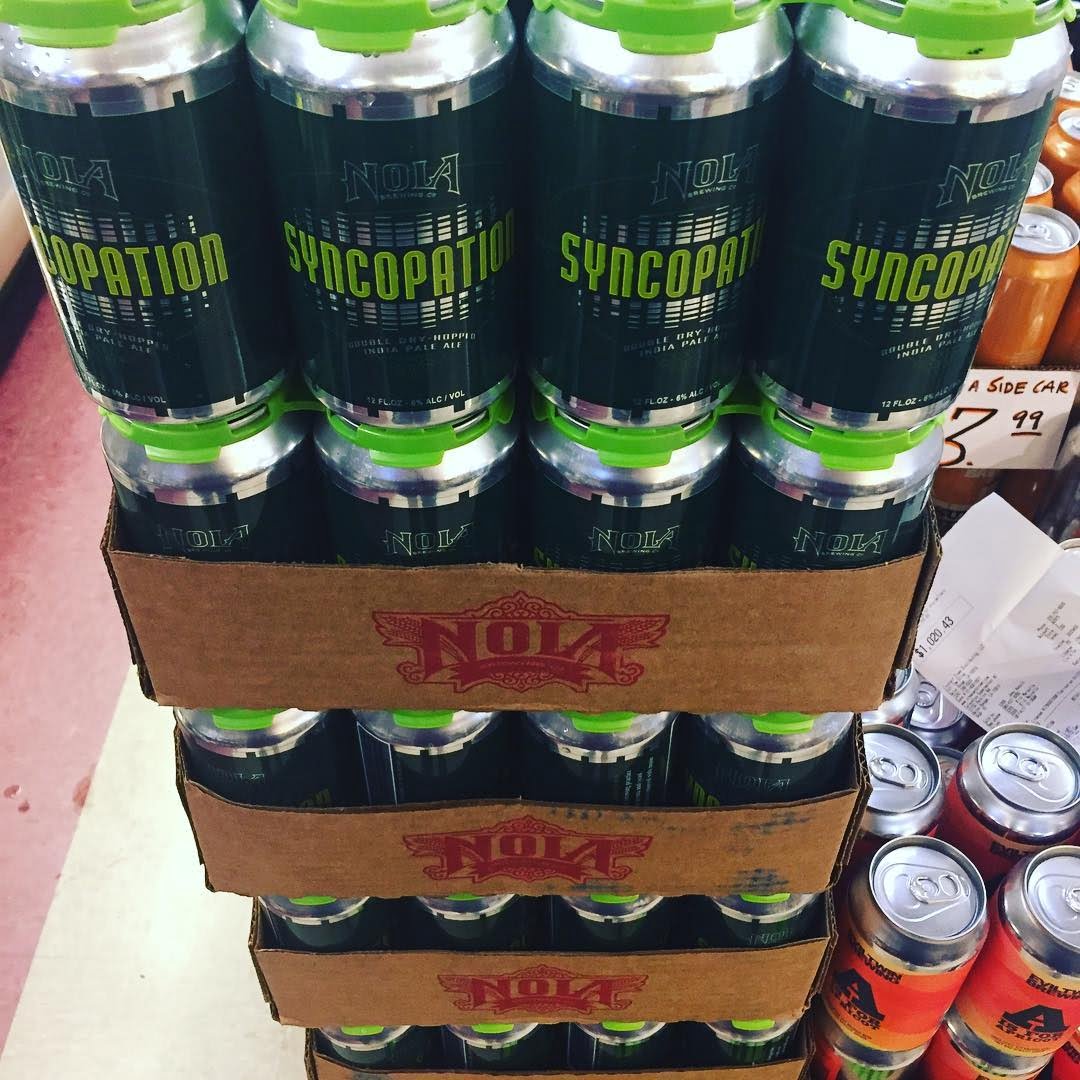 @nolabrewing Syncopation batch 2 is now available at our Perkins Rd location!#drinklocal #beer #freshhops #nola