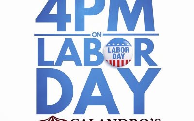 Open ’til 4pm on #LaborDay @ both Calandro’s locations. Have an epic third day of…