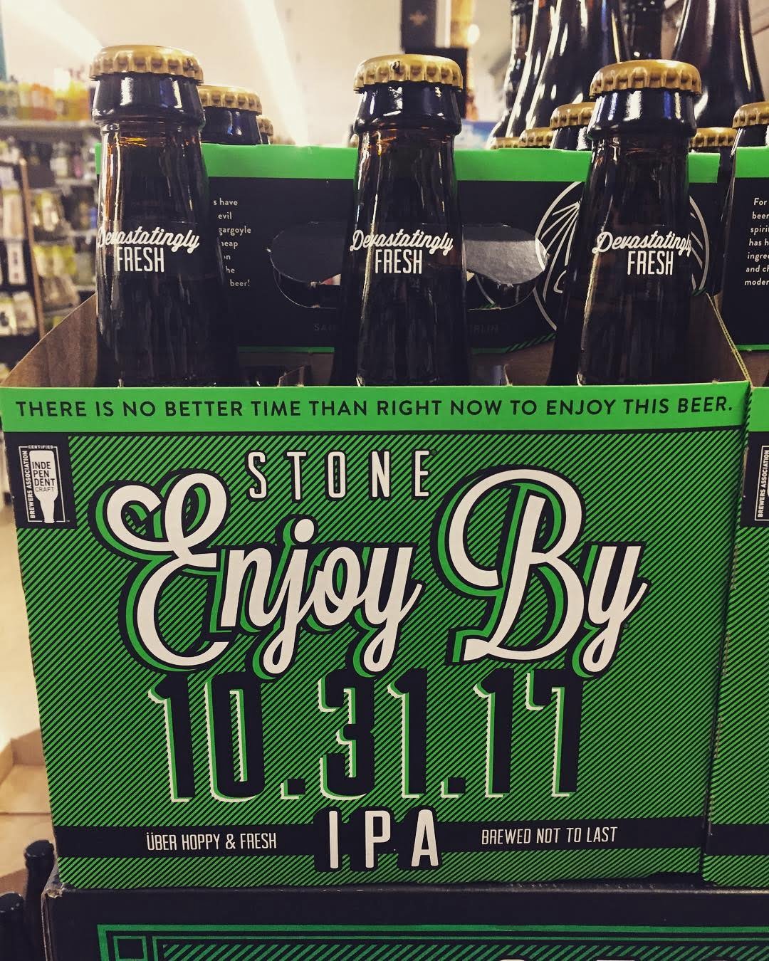 @stonebrewing Enjoy By ???? ???? is now available at our Perkins Rd location! #freshhops #beer…