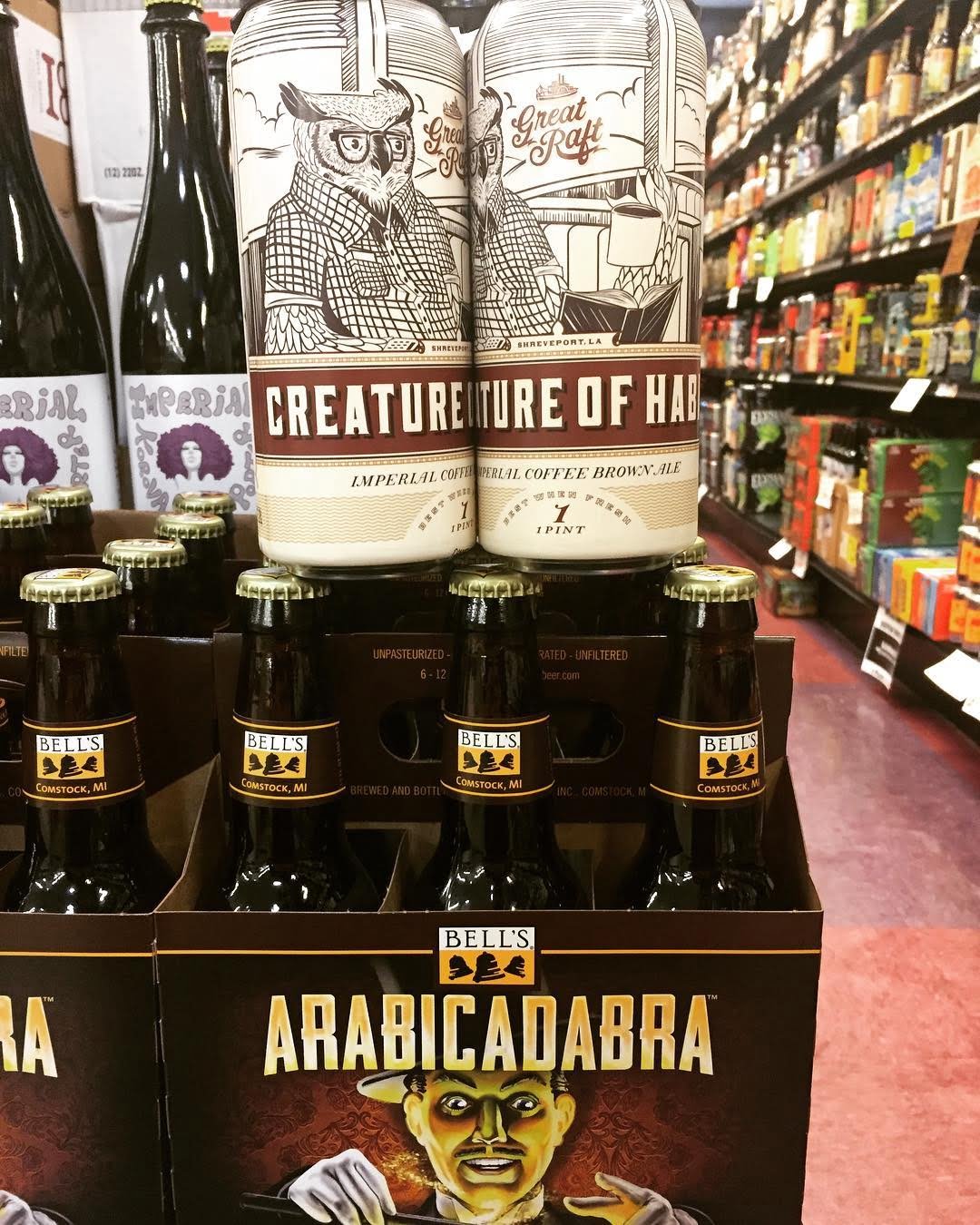 @bellsbrewery Arabicadabra is now available at our Perkins Rd location! We also have @greatraftbeer Creature…