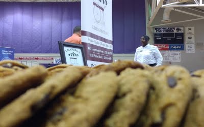 Ready to go @woodlawnhighbr #jobfair. Swag = fresh baked cookies, of course! #letsgo #gopanthers #jobs…