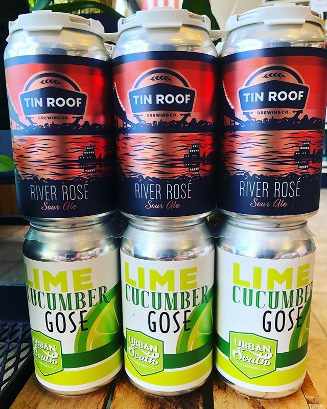 @tinroofbeer River Rose and @urbansouthbeer Lime Cucumber Gose are both now available at our Perkins…