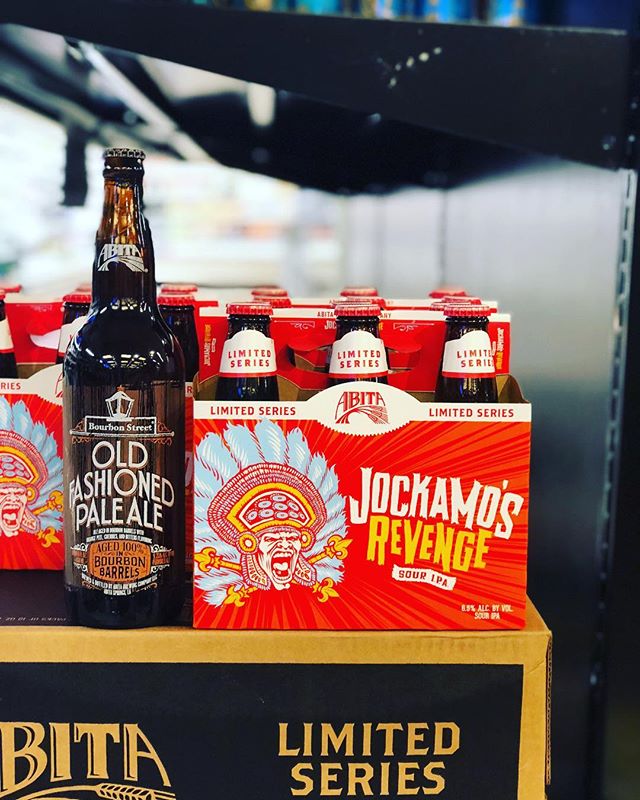 @abitabeer Jockamo’s Revenge Sour IPA and Barrel Aged Old Fashioned Pale Ale are now in…