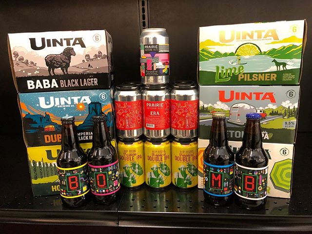 New Brews now in stock at our Perkins Rd location, including @prairieales Deconstructed BOMB! @uintabrewing…