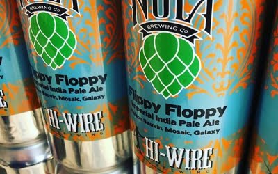 @nolabrewing collaboration with @hiwirebrewing Flippy Floppy Double IPA is now available at our Perkins Rd…