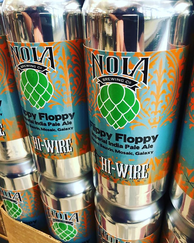 @nolabrewing collaboration with @hiwirebrewing Flippy Floppy Double IPA is now available at our Perkins Rd…