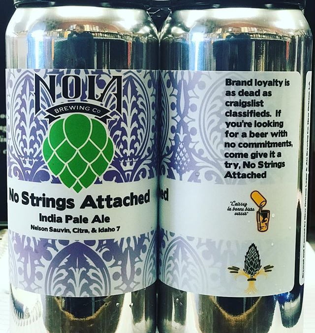 @nolabrewing No Strings Attached has landed at the Mid-City location! This 7.3 abv #IPA is…