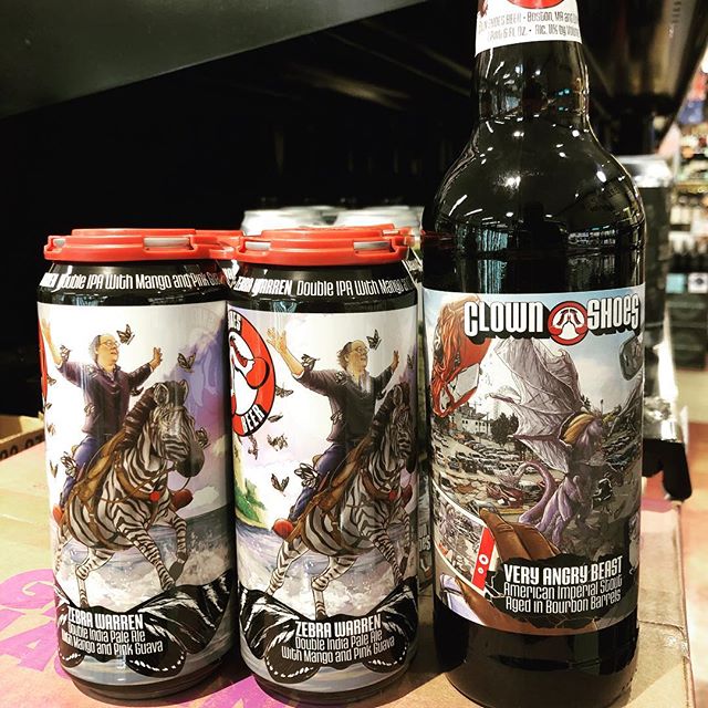 @clownshoesbeer Zebra WarrenDouble IPA with mango and pink guava and Very Angry Beast Bourbon Barrel…