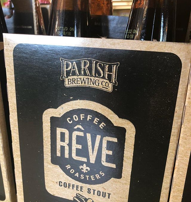 Fresh @parishbrewingco Rêve drop at our Perkins Rd location today! #beer #drinklocal #coffee #revecoffeeroasters #homegrown