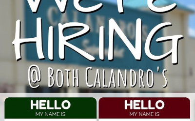 We’re hiring at both Calandro’s locations for Cashier & Bagger positions. If you love providing…