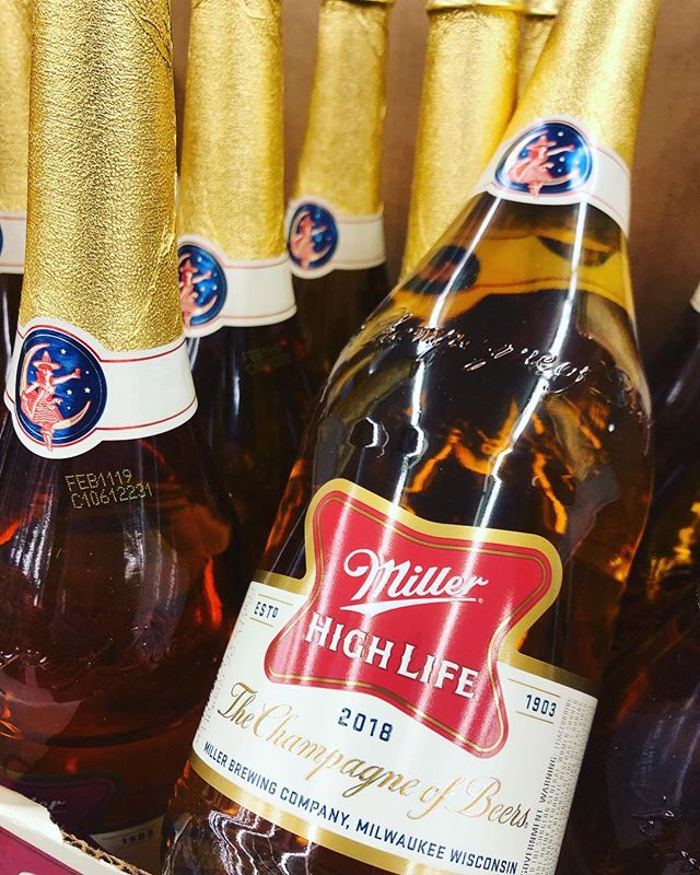 Miller High Life Champagne bottles are now available at our midcitybr