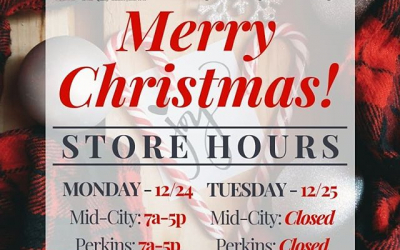 Store Hours for Christmas Eve & Christmas Day y’all! Everyone have a very safe &…