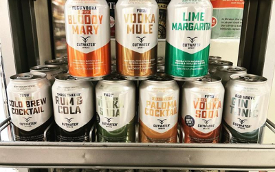 @cutwaterspirits line of pre-made cocktails in a can are now available at BOTH locations! Just…