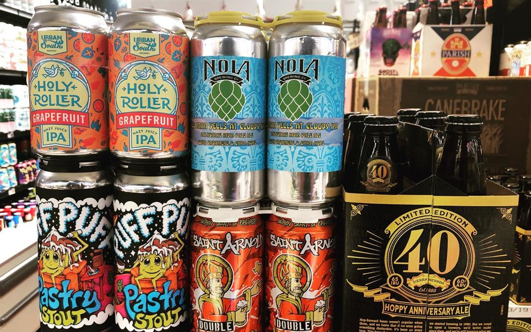 New brews now in stock at our Perkins Rd location! @gnarlybarley @saintarnoldbrewing @sierranevada @nolabrewing @urbansouthbeer…