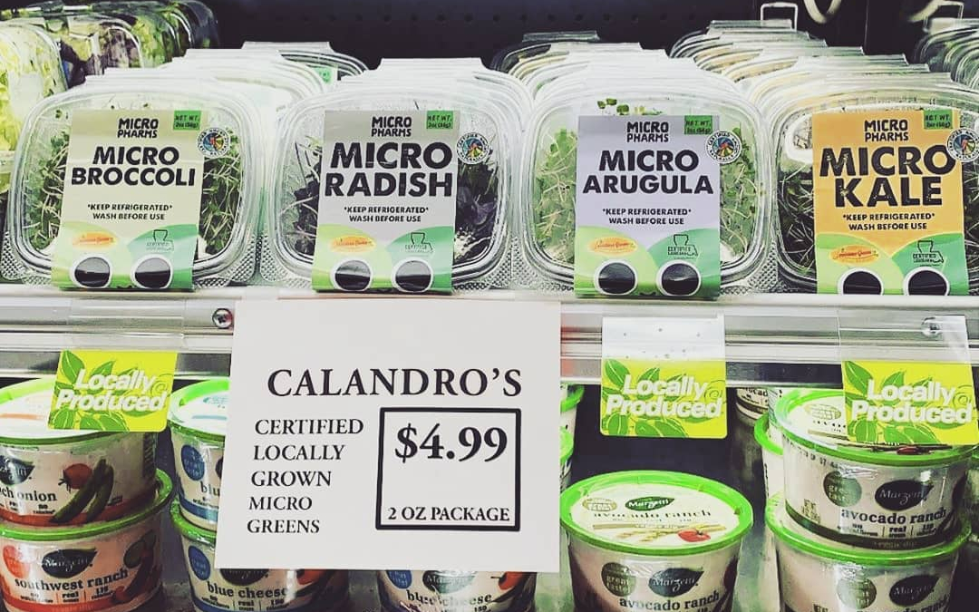 Locally produced, incredibly healthy, and amazingly delicious – grab some new @micropharms at Calandro’s Mid-City…