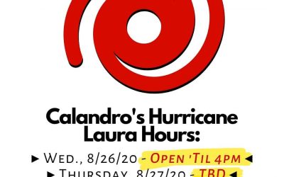 Both locations of Calandro’s will be closing today (8/26/20) at 4pm for the safety of